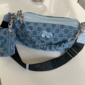 CLŌE Blue Denim Crossbody Bag (shorter strap & change purse included)